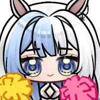 a cartoon drawing of a girl with blue eyes
