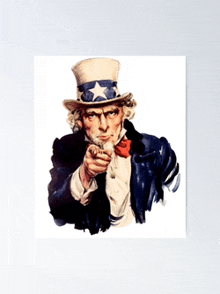 a poster of uncle sam pointing with his finger