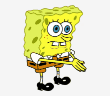 a cartoon drawing of spongebob wearing a tie