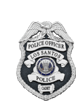 a badge for a police officer from los santos police cadet