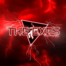 a red lightning background with the word the exes on it