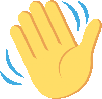 a yellow hand with blue lines around it