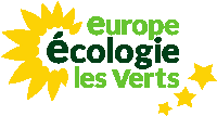 a logo for europe ecologie les verts with a sunflower