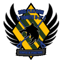 a logo for the 3rd platoon equate 3-2 semper in venatione