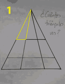 a drawing of a triangle with the number 15 on top of it