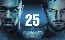 a poster with two men and the number 25