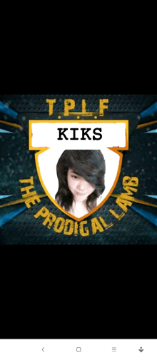 a t.p.l.f logo with a picture of kiks on it