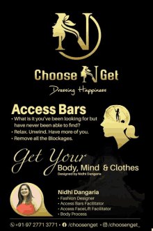 a poster for choose and get dressing happiness