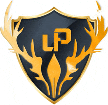 a shield with antlers and the letter lp in the center