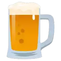 a cartoon illustration of a beer mug with foam on top