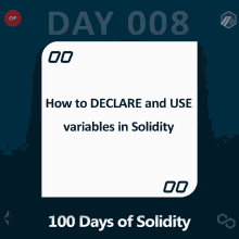 a blue background with a white square that says day 008