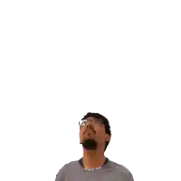 a man looks up at the number 14