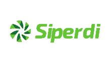 a green and white logo for siperdi with a green star