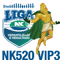 a logo for liga nk with a cartoon character