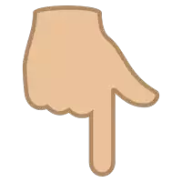 an icon of a hand pointing to the right