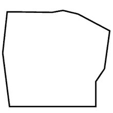 a black and white drawing of a rectangle with a diagonal line .