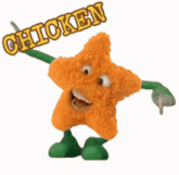 a chicken star with green arms and legs says that 's baaaars