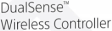 a dualsense wireless controller logo with a white background