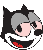 felix the cat is a cartoon character with a smiling face