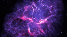 a purple and pink nebula in space with stars