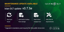 a maintenance update for ixian dlt v0.7.5e is available