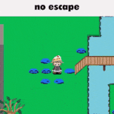 a pixel art game with the words no escape written on the bottom