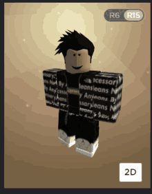 a roblox character is wearing a black shirt that says ' supreme ' on it