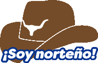 a picture of a cowboy hat with the words soy norteño