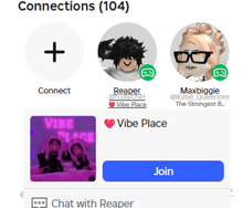 a screenshot of a chat with reaper with connections ( 104 ) showing