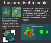 a poster that says inazuma isn't to scale