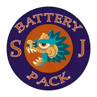 a logo for battery pack with a dragon head