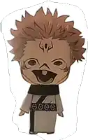 a cartoon drawing of a man with a big smile on his face