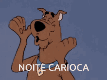 scooby doo is giving a thumbs up and the words noite carioca are below him