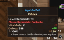 a screenshot of a game showing a item called agal do pell