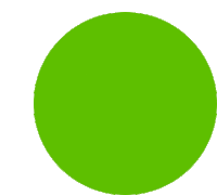 a green circle on a white background with a white border