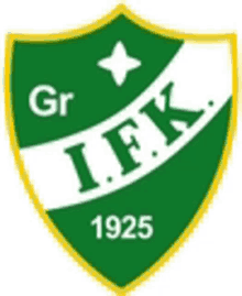 a green and white shield with the words ifk 1925 on it .