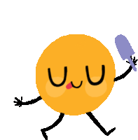 a cartoon drawing of a sun with arms and legs holding an ice cream cone