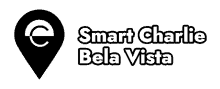 a logo for smart charlie bela vista with a pin