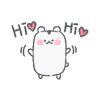 a drawing of a hamster with the words hi love hi written above it