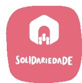 a pink square with the word solidariedade in white letters