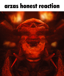 a picture of a spider with the words arzus honest reaction below it