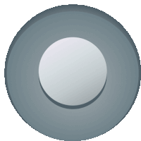 a gray circle with a white circle inside of it