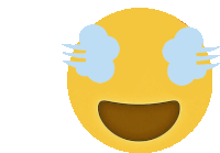 a cartoon smiley face with tears coming out of its eyes