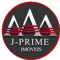 a logo for aaa j-prime imoveis with a red border