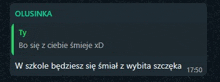 a screenshot of a text message in a foreign language .