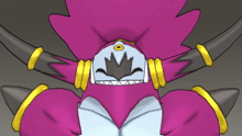 a close up of a cartoon character with a crown on its head