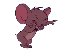 jerry from tom and jerry is pointing at something