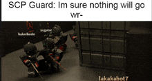 scp guard im sure nothing will go wr -