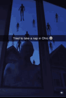 a snapchat that says ' tried to take a nap in ohio ' at the top