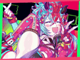 a colorful drawing of a girl with the word substance on her shoulder